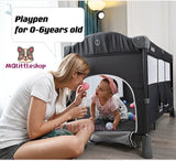 2 Layer Portable Infant Baby Cot Playpen Travel Cot