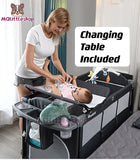 2 Layer Portable Infant Baby Cot Playpen Travel Cot
