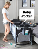 2 Layer Portable Infant Baby Cot Playpen Travel Cot