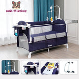 2 Layer Portable Infant Baby Cot Playpen Travel Cot