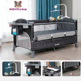 2 Layer Portable Infant Baby Cot Playpen Travel Cot