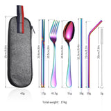 7Pcs Cutlery Set 304 Food Grade Stainless Steel