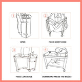 2 Layer Portable Infant Baby Cot Playpen Travel Cot