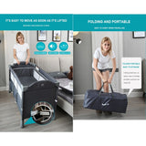 2 Layer Portable Infant Baby Cot Playpen Travel Cot
