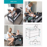2 Layer Portable Infant Baby Cot Playpen Travel Cot