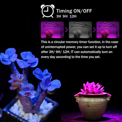 [Local Seller]4 Heads Grow Light Tube for Indoor Plant USB 80 LED Red Blue Full Spectrum Sunlike Light