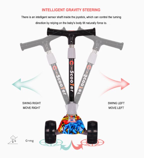 Kids Scooter Foldable Light Up Music
