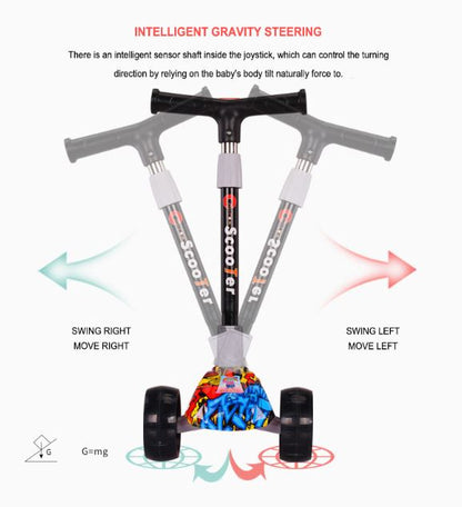 Kids Scooter Foldable Light Up Music