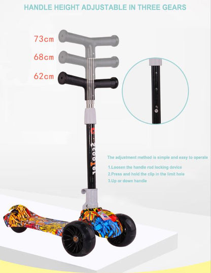 Kids Scooter Foldable Light Up Music