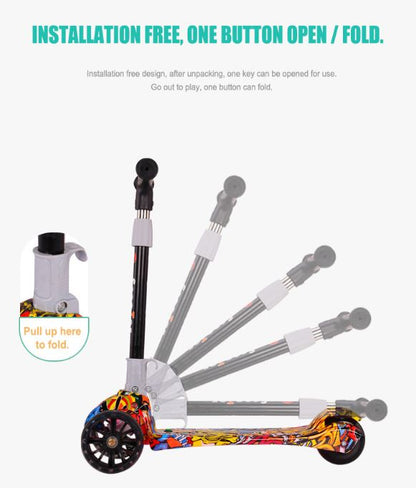 Kids Scooter Foldable Light Up Music