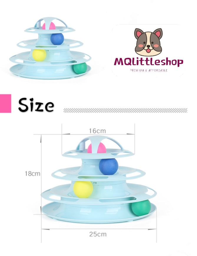 Cat Ball Toy 4 Tier Cat Teaser Toy Intelligence Toy Smart Toy Cat Toy