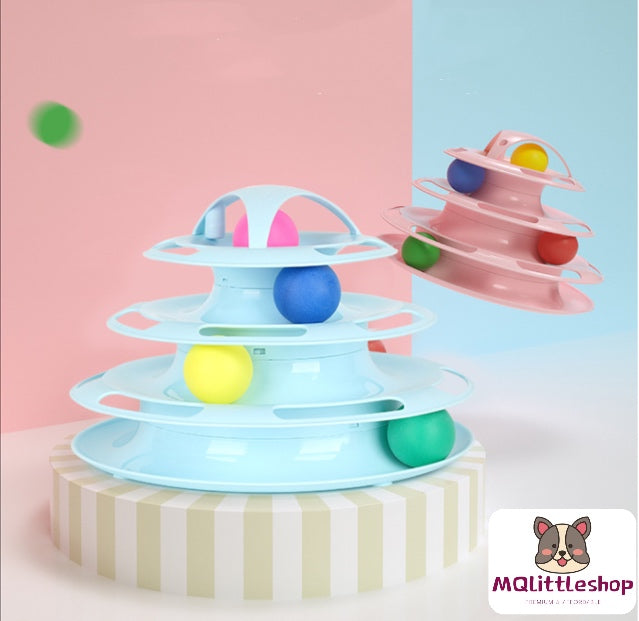 Cat Ball Toy 4 Tier Cat Teaser Toy Intelligence Toy Smart Toy Cat Toy