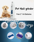 Free 2 AA Battery Electric Pet Nail Grinder Nail Buffer Low Noise Painless