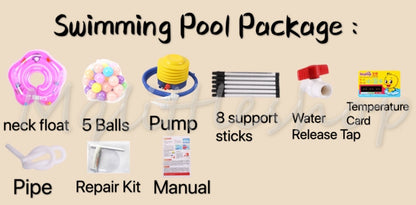 Inflatable Baby Swimming Pool Child Spa Bath Tub Free Neck Float
