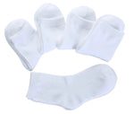 5 Pairs Of Kids Basic School Cotton Socks White Socks Unisex