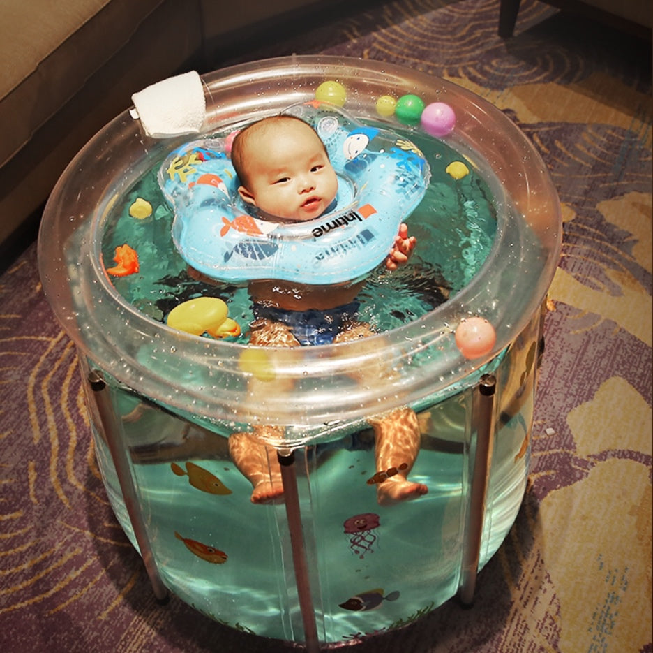 Inflatable Baby Swimming Pool Child Spa Bath Tub Free Neck Float