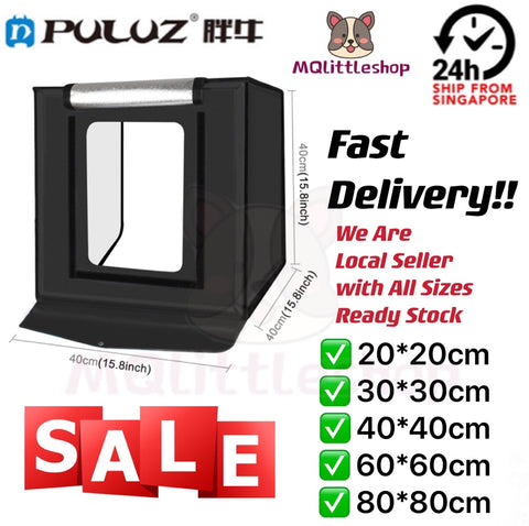 PULUZ Foldable LED Light Box Photo Studio Photography Tent