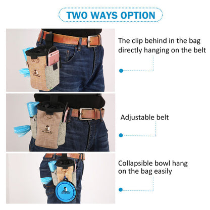 Pet Dog Cat Outdoor Training Waist Pouch Puppy Bait Treat Snack Food Bag Holder