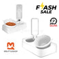 Pets Water and Food Bowl Set 15°Tilted Water