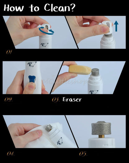 Electric Pet Nail Grinder Nail Buffer USB Charging Low Noise Painless Dog Nail Trimmer