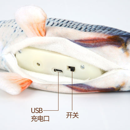 Dancing Moving Fish Cat Catnip Toy Fun Electric Plush Doll