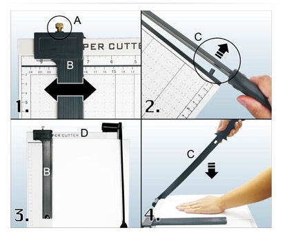 A4 Size Paper Cutter Paper Sliding Cutter Guillotine