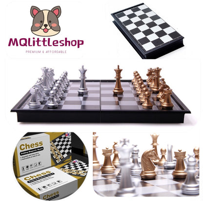 Magnetic English Chess Set Foldable Board
