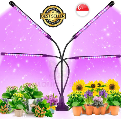 [Local Seller]4 Heads Grow Light Tube for Indoor Plant USB 80 LED Red Blue Full Spectrum Sunlike Light