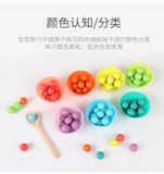 [Montessori Toy ] 13 in 1 Wooden Bead Holder Educational Toy Focus Training Chopsticks Training Educational Toy