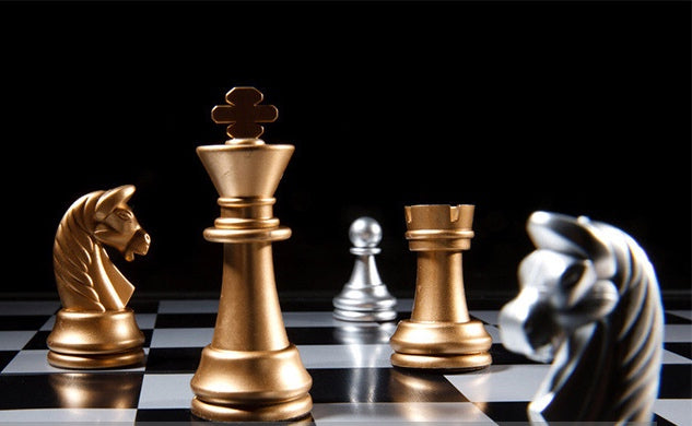 Magnetic English Chess Set Foldable Board