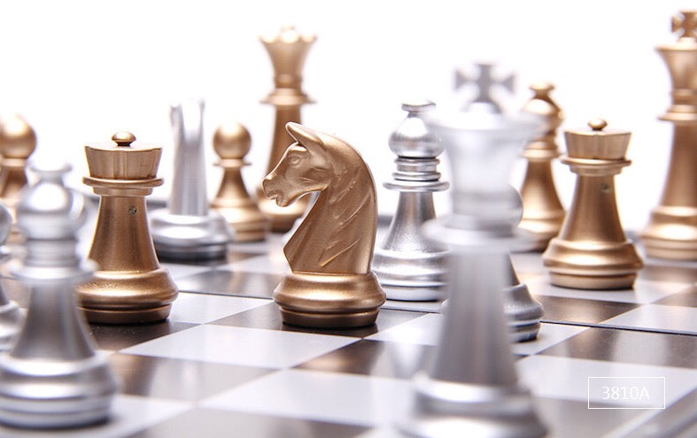 Magnetic English Chess Set Foldable Board