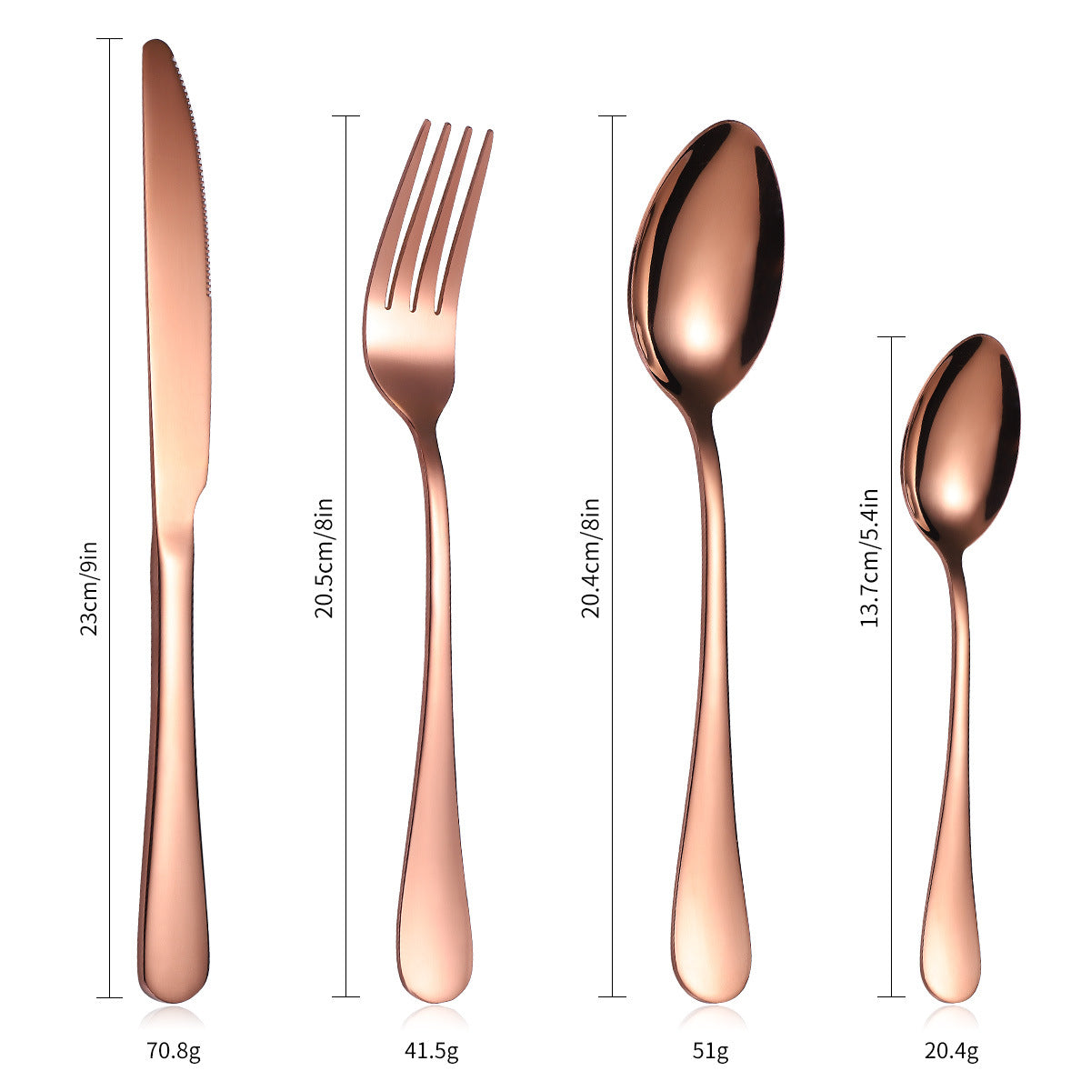 24 Pcs Cutlery Set 304 Food Grade Stainless Steel Spoon Fork Knife Tea Spoon Gift Set