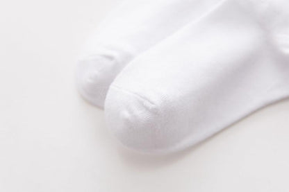 5 Pairs Of Kids Basic School Cotton Socks White Socks Unisex