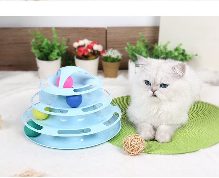 Cat Ball Toy 4 Tier Cat Teaser Toy Intelligence Toy Smart Toy Cat Toy