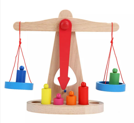Wooden Montessori Toy Wooden Balance Scale Toy Kids Toy Children Educational Toy Teaching Aid Logic And Maths Learning