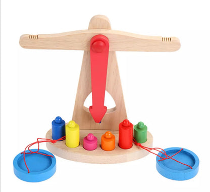 Wooden Montessori Toy Wooden Balance Scale Toy Kids Toy Children Educational Toy Teaching Aid Logic And Maths Learning