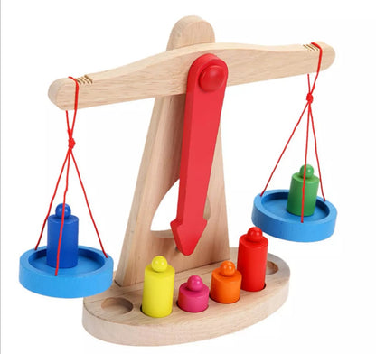 Wooden Montessori Toy Wooden Balance Scale Toy Kids Toy Children Educational Toy Teaching Aid Logic And Maths Learning